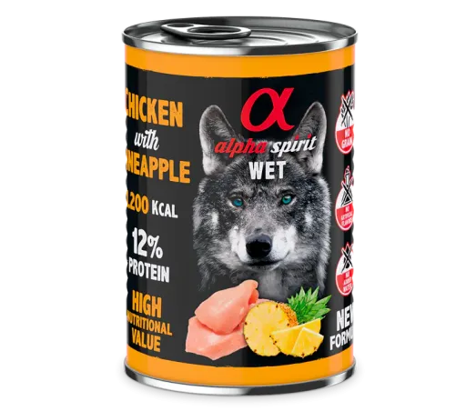 Pack 6 Alpha Spirit Comida Húmeda De Pollo Con Piña Para Perros 3 Pack 6 Alpha Spirit Comida Húmeda De Pollo Con Piña Para Perros