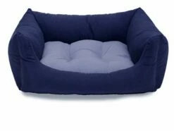 Yagu Cuna Rectangular Confort Loneta Gris Y Marino