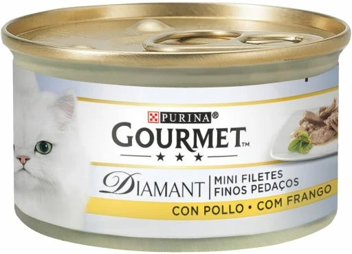 Pack 24 Gourmet Comida Húmeda Diamant Mini Filetes De Pollo Para Gatos 3 Pack 24 Gourmet Comida Húmeda Diamant Mini Filetes De Pollo Para Gatos