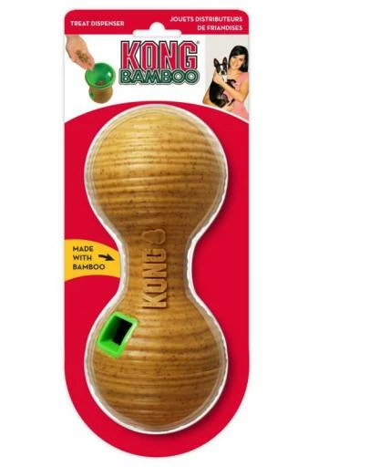 KONG Dispensador De Golosinas Bamboo Feeder Dumbbell 5 KONG Dispensador De Golosinas Bamboo Feeder Dumbbell - Imagen 3