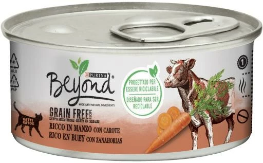Pack 12 Beyond Comida Húmeda Grain Free Para Gatos De Buey Con Zanahorias 3 Pack 12 Beyond Comida Húmeda Grain Free Para Gatos De Buey Con Zanahorias