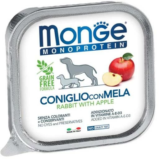 Pack 24 Monge Monoprotein Conejo Con Manzana 3 Pack 24 Monge Monoprotein Conejo Con Manzana