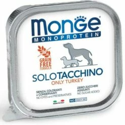 Pack 6 Monge Comida Húmeda Monoprotéica Solo Pavo Para Perros