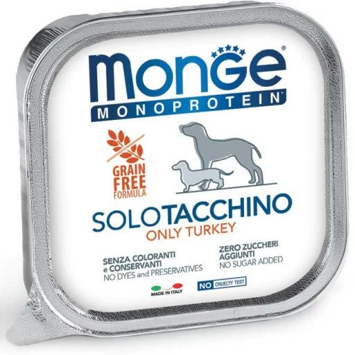 Pack 6 Monge Comida Húmeda Monoprotéica Solo Pavo Para Perros 3 Pack 6 Monge Comida Húmeda Monoprotéica Solo Pavo Para Perros