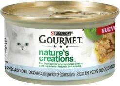 Pack 12 Gourmet Comida Húmeda Nature's Creations Mini Filetes Rico En Pescado Del Oceano Para Gatos