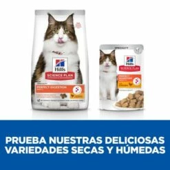 Hill's Science Plan Perfect Digestion Adult Con Pollo Y Arroz -Suministros De Mascotas Ventas 2024 perfect digestion gatos adultos pollo arroz 7 g
