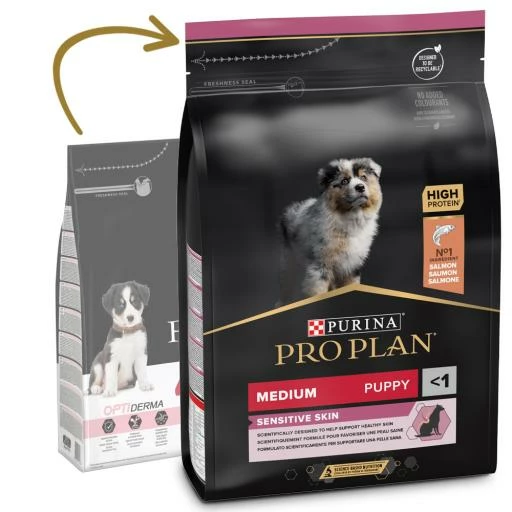 Pro Plan Optiderma Puppy De Salmón Medium 3 Pro Plan Optiderma Puppy De Salmón Medium
