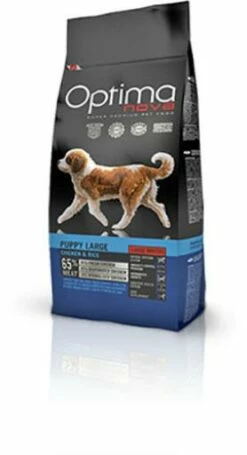 Optimanova Pienso Para Cachorros Grandes De Pollo Y Arroz -Suministros De Mascotas Ventas 2024 puppy large pollo arroz 1 g