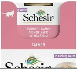 Pack 14 Schesir Comida Húmeda De Salmón Al Natural Para Gatos -Suministros De Mascotas Ventas 2024 salmon al natural 4 g