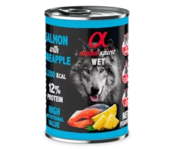 Pack 6 Alpha Spirit Comida Húmeda De Salmón Con Piña Para Perros