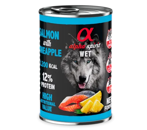 Pack 6 Alpha Spirit Comida Húmeda De Salmón Con Piña Para Perros 3 Pack 6 Alpha Spirit Comida Húmeda De Salmón Con Piña Para Perros