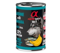 Pack 6 Alpha Spirit Comida Húmeda De Sardina Con Plátano Para Perros