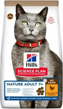 Hill's Pienso Science Plan Mature +7 No Grain De Pollo Para Gatos Senior