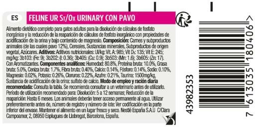 Pack 24 Pro Plan Veterinary Diets Comida Húmeda Mousse UR Urinary ST/OX De Pavo 7 Pack 24 Pro Plan Veterinary Diets Comida Húmeda Mousse UR Urinary ST/OX De Pavo - Imagen 5